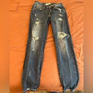 KanCan Distressed Straight Leg Jeans